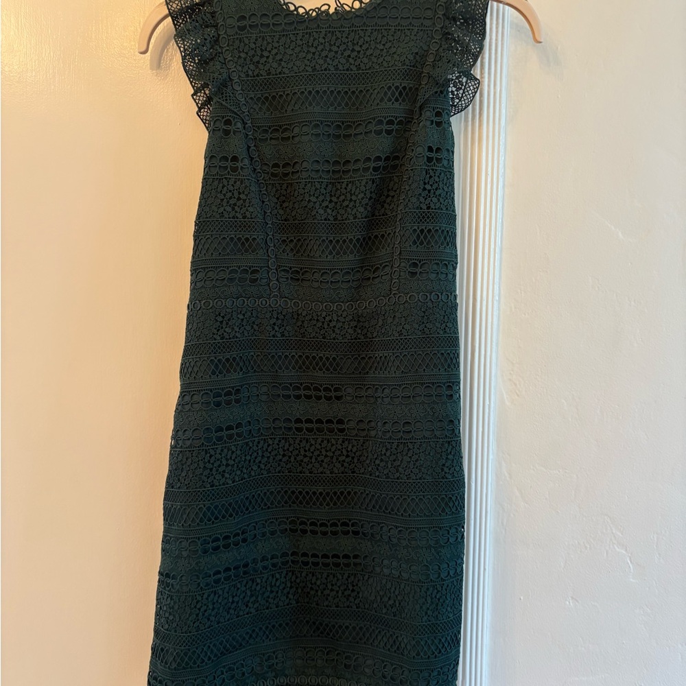 Lace Green cocktail Dress JCrew Size 6